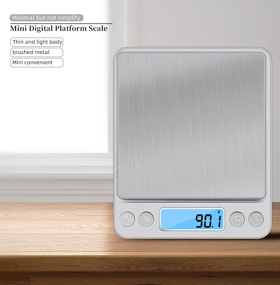 Digital Kitchen & Jewelry Precision Scale with LCD Display