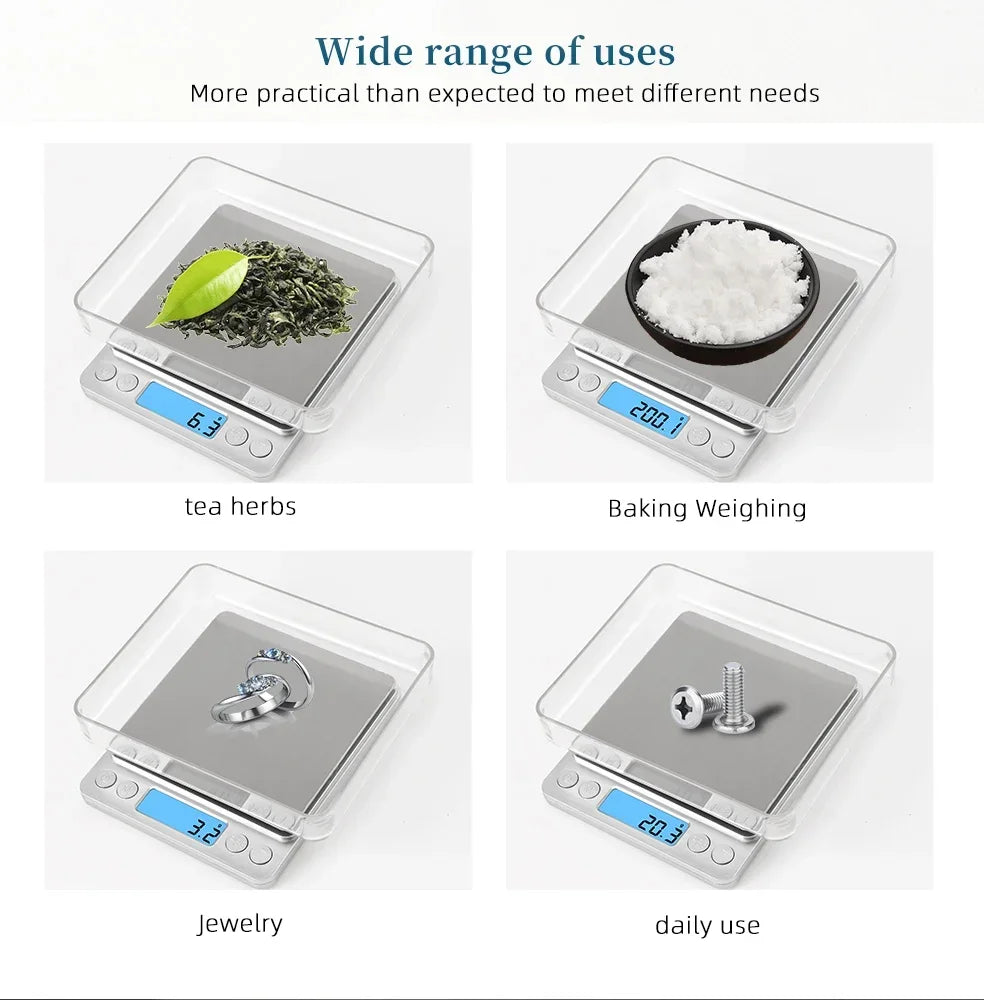 Digital Kitchen & Jewelry Precision Scale with LCD Display
