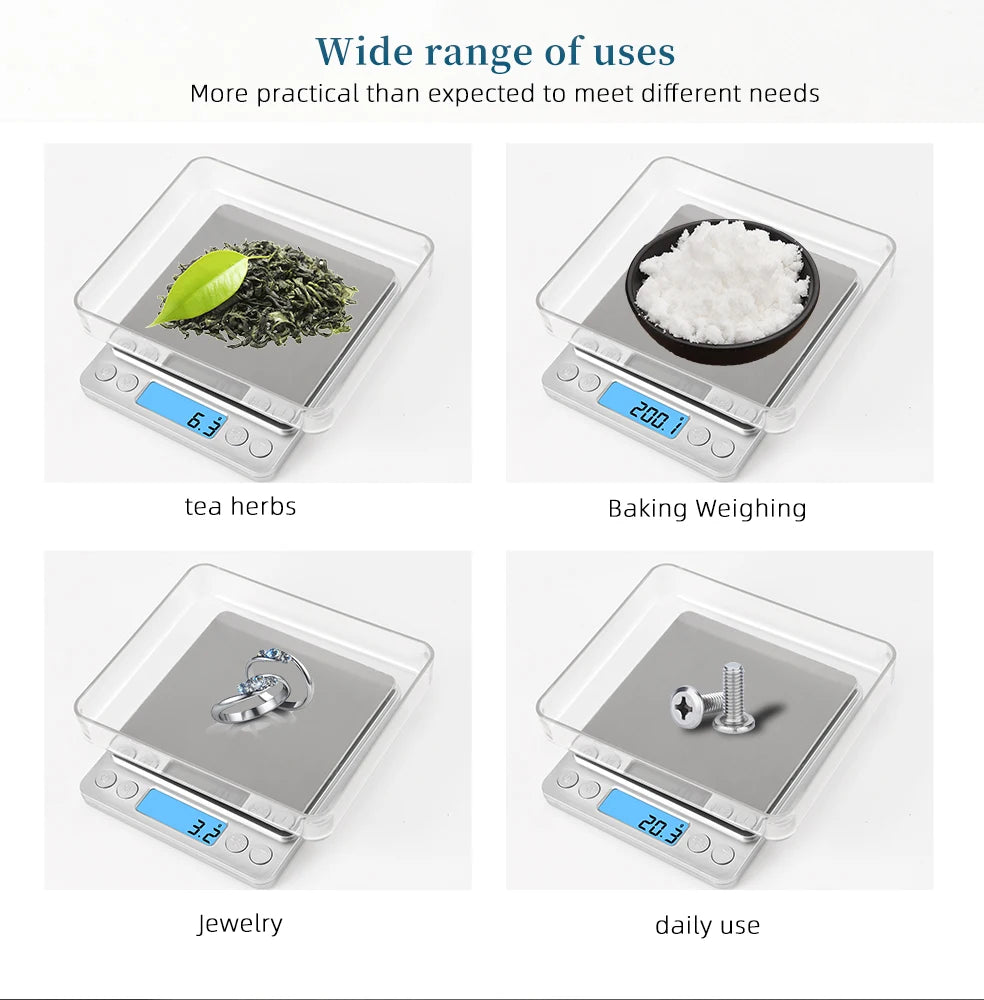 Digital Kitchen & Jewelry Precision Scale with LCD Display