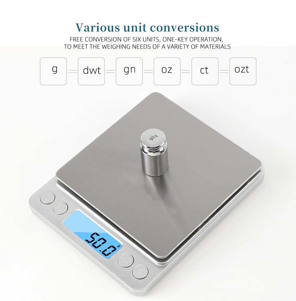 Digital Kitchen & Jewelry Precision Scale with LCD Display