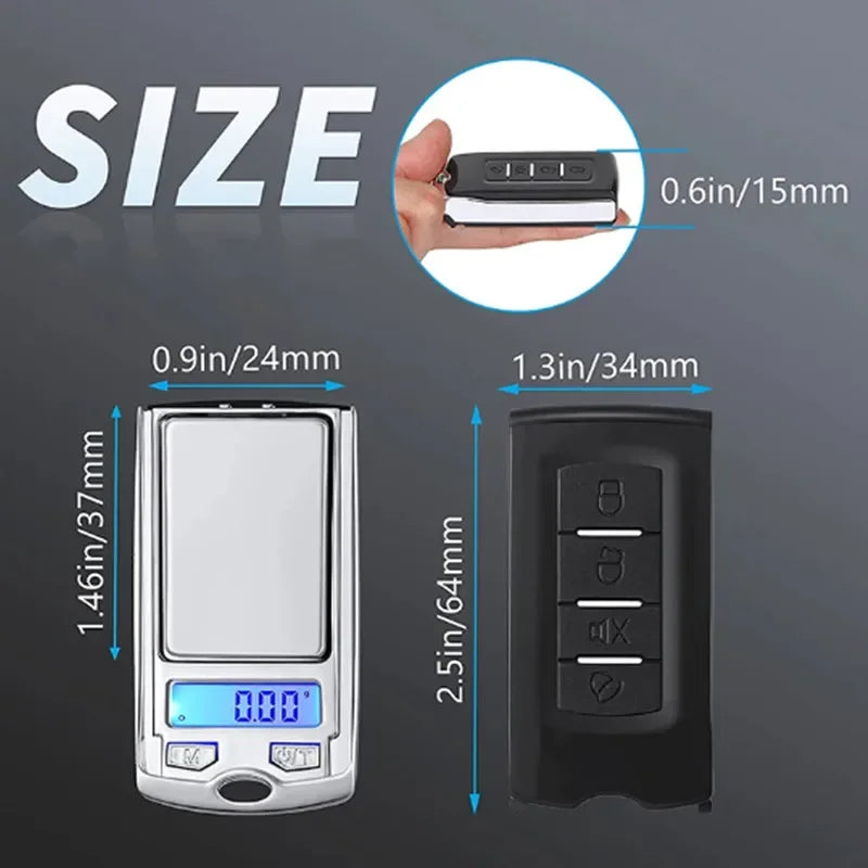 Portable Digital Pocket Scale – High Precision, Mini Key-Shaped