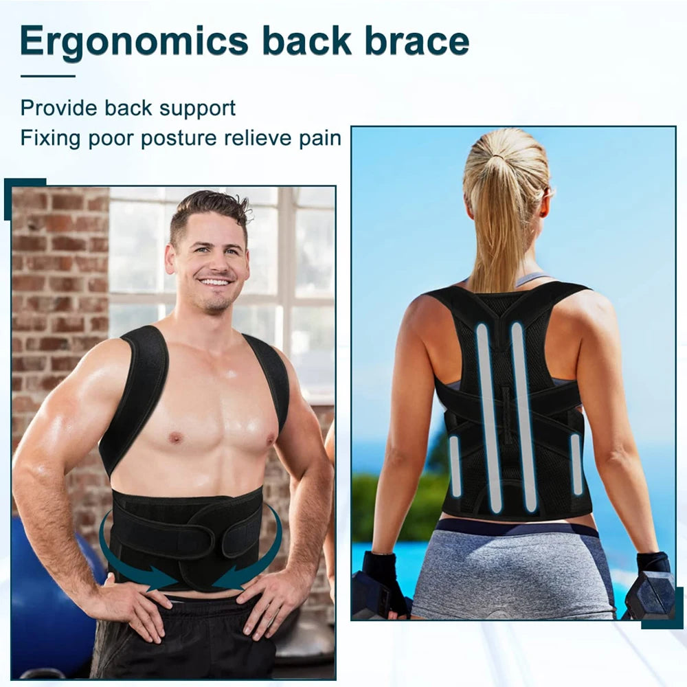 Adjustable Back Brace Posture Corrector for Men & Women