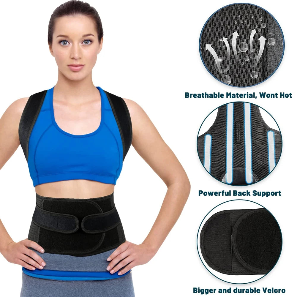 Adjustable Back Brace Posture Corrector for Men & Women