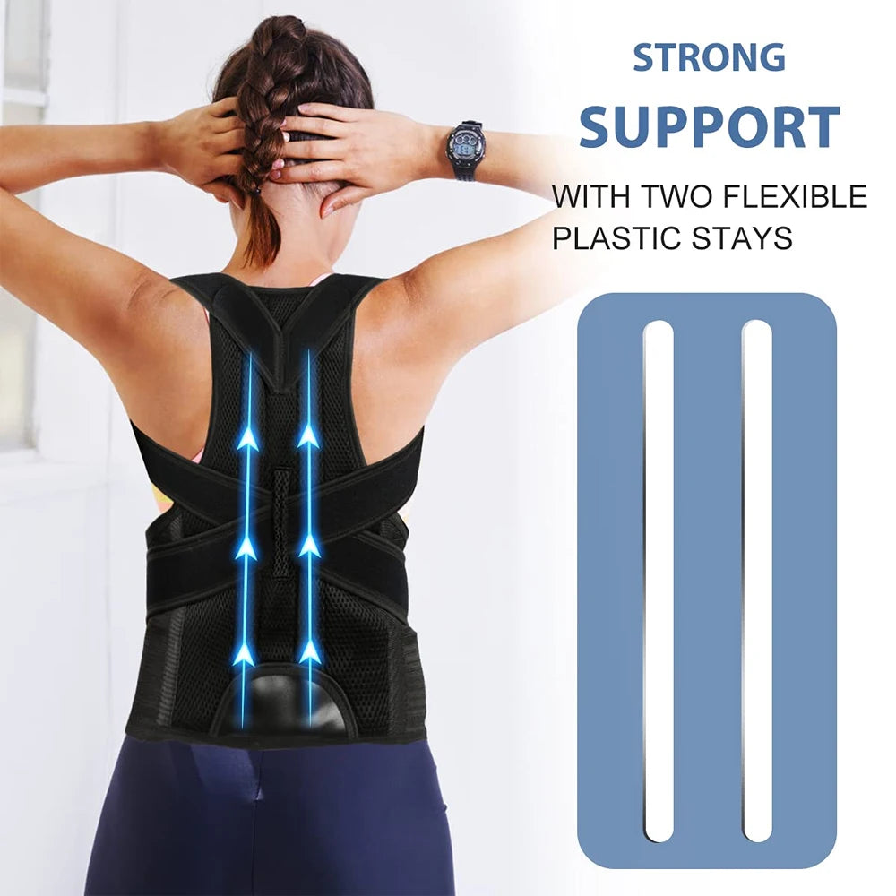 Adjustable Back Brace Posture Corrector for Men & Women