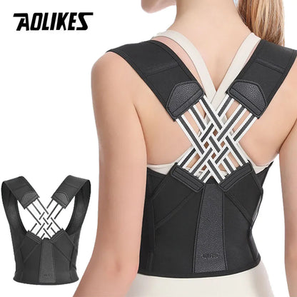 AOLIKES Adjustable Back Posture Corrector Brace for Men & Women
