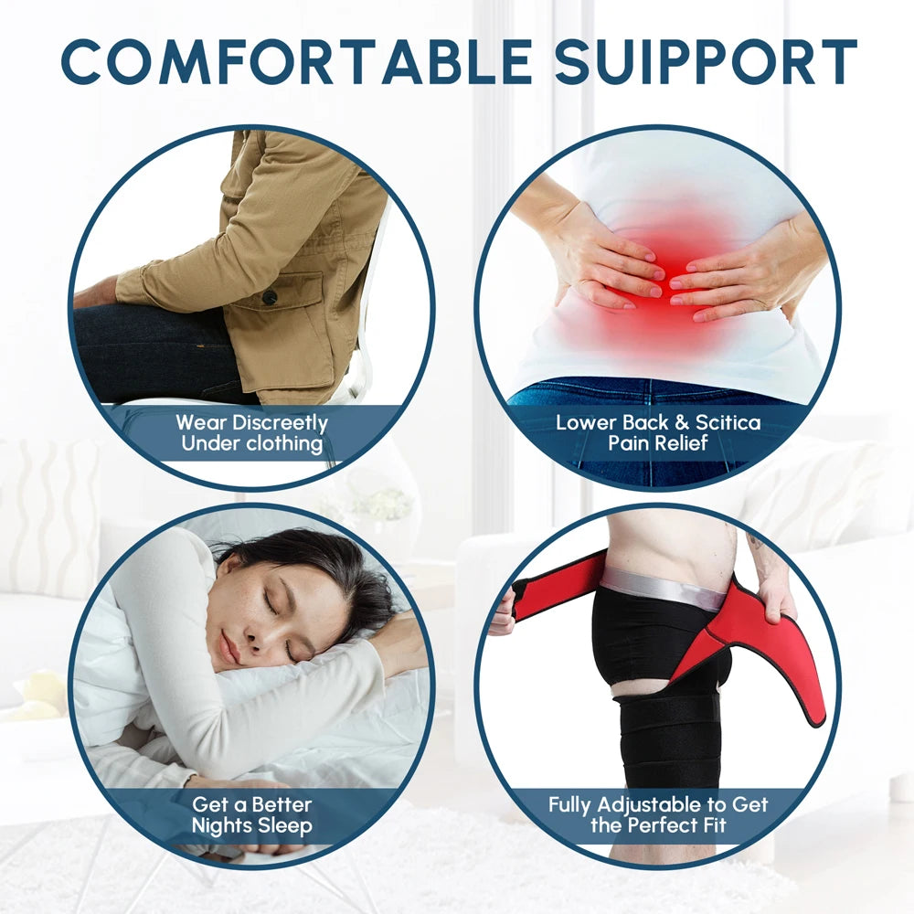 Adjustable Groin & Hip Support Compression Wrap for Pain Relief