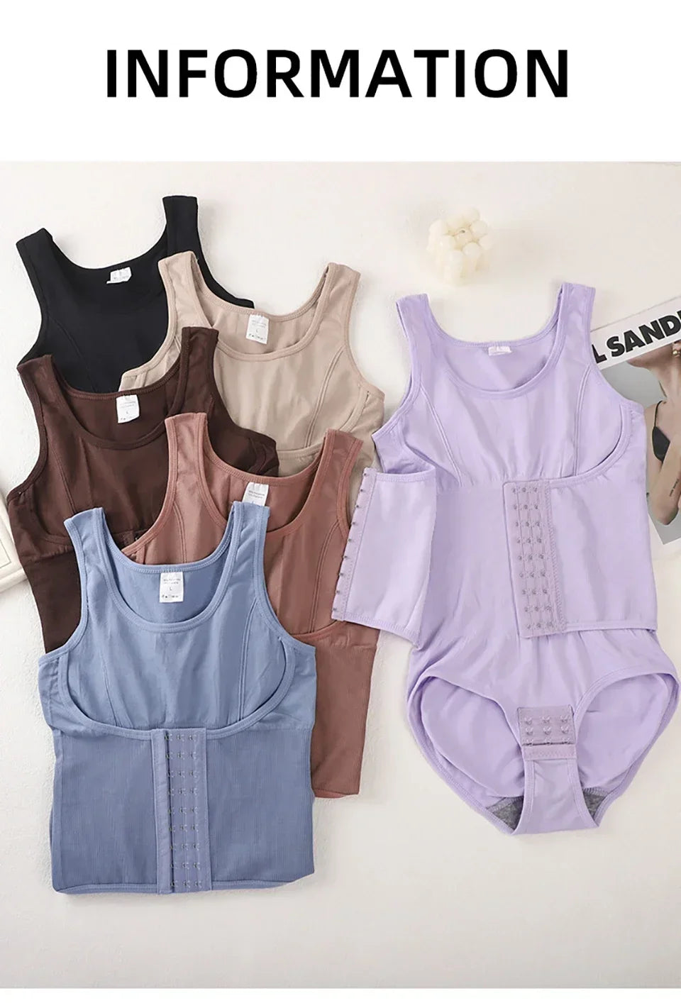 2025 Women’s Bodysuit Shapewear with Zipper & Waist Trainer