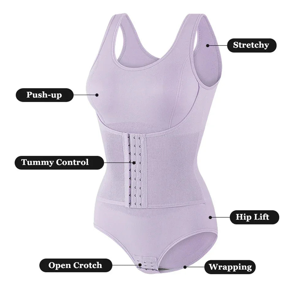 2025 Women’s Bodysuit Shapewear with Zipper & Waist Trainer