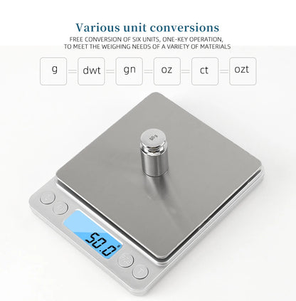 Digital Kitchen & Jewelry Precision Scale with LCD Display