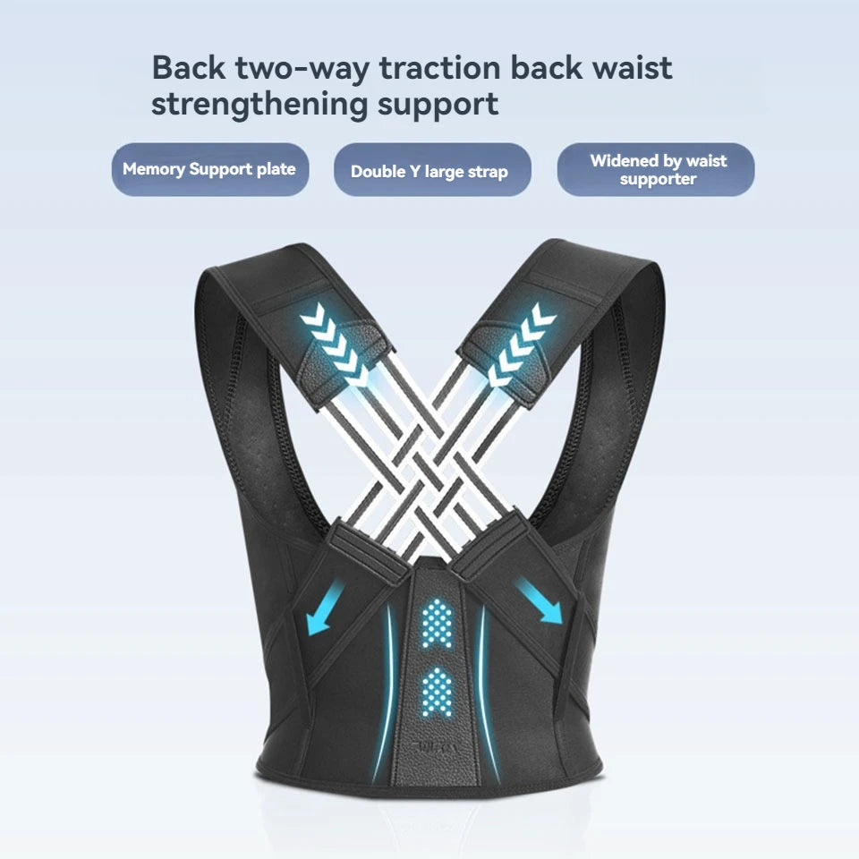 AOLIKES Adjustable Back Posture Corrector Brace for Men & Women