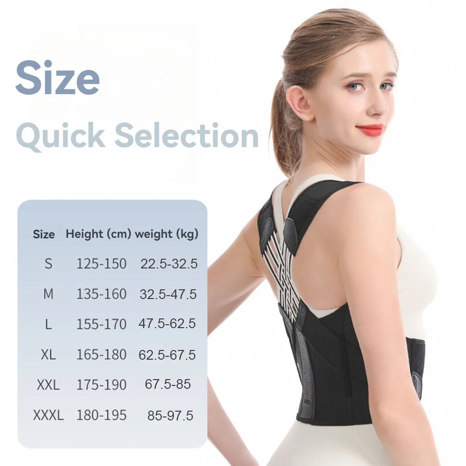AOLIKES Adjustable Back Posture Corrector Brace for Men & Women