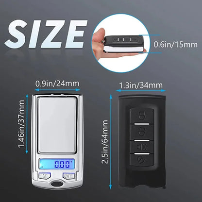 Portable Digital Pocket Scale – High Precision, Mini Key-Shaped