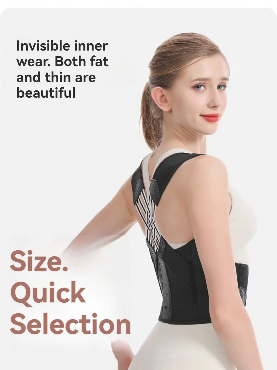 AOLIKES Adjustable Back Posture Corrector Brace for Men & Women