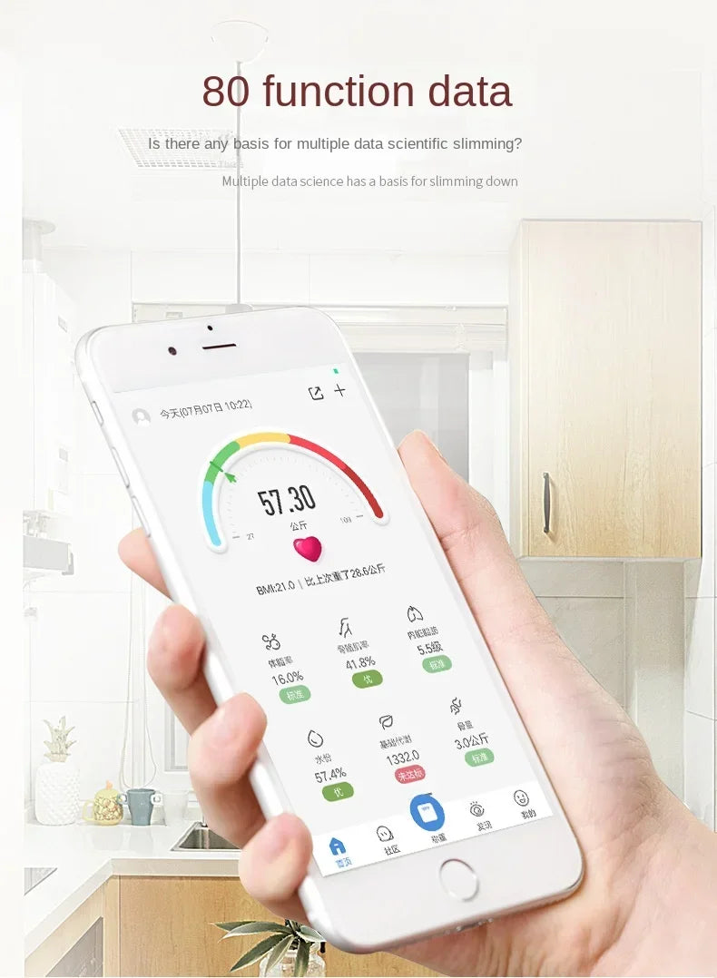 2026 Smart Bluetooth Body Weight & Fat Scale with App