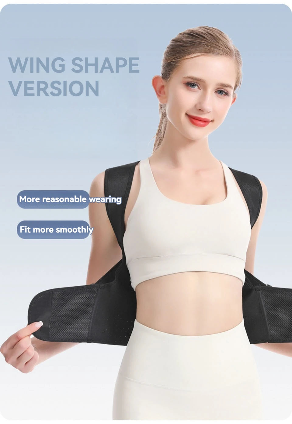 AOLIKES Adjustable Back Posture Corrector Brace for Men & Women
