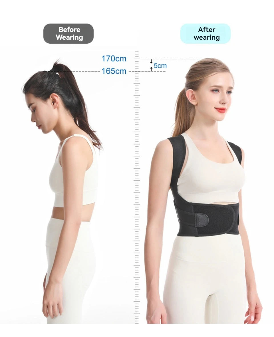 AOLIKES Adjustable Back Posture Corrector Brace for Men & Women