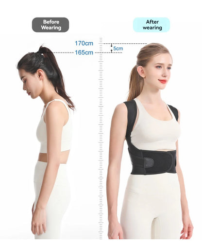 AOLIKES Adjustable Back Posture Corrector Brace for Men & Women
