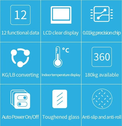 2026 Smart Bluetooth Body Weight & Fat Scale with App